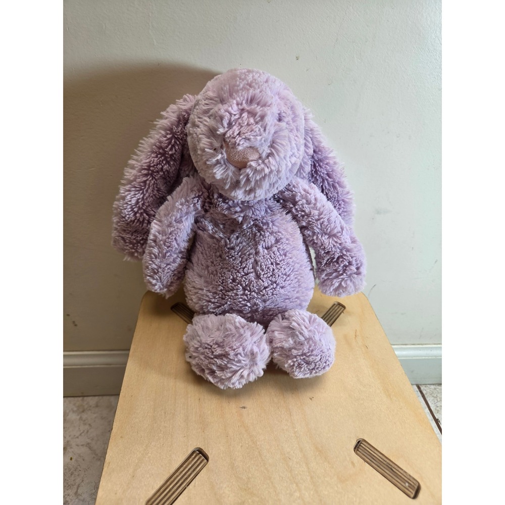 RARE Jellycat Bashful Lavender Bunny Medium Purple Plush 12" Floppy